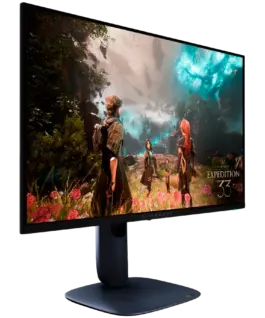 Alternative view of Монитор Dell Alienware 27 4K QD-OLED Gaming Monitor - AW2725Q 26.7" 4K UHD 3840x2160 240Hz, 99% DCI-P3 (CIE 1976), 166 PPI, 16:9, AR, 250cd/m2, 1000cd/m2, 1500000:1, 178/178, 0.03ms GTG, DP, HDMI, USB, USB-C, Height, Swivel, Tilt, Pivot