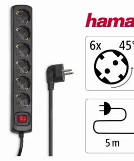 Разклонител със 6 гнезда HAMA