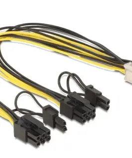 Alternative view of Кабел DeLock PCI Express power 6 pin женско > 2 x 8 pin мъжко, 30 cm