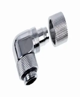 Alternative view of Фитинг Alphacool Eiszapfen, Удължител, 90°, 13/10mm, G1/4, Сребрист