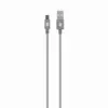 Кабел Skross USB-A - microUSB Метална оплетка 1.20 м Сив