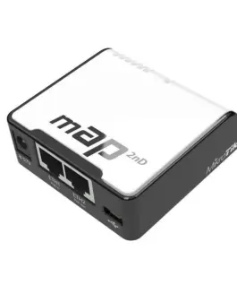 Alternative view of Access Point MikroTik RBmAP2nD, Dual-Chain 2.4GHz micro AP, 650MHz CPU, 64MB RAM, 2xEthernet, PoE out