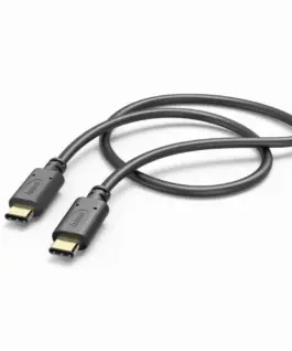 Alternative view of Кабел HAMA USB-C мъжко- USB-C мъжко, 1.5м,480Mb/s, позл.конектори, черен