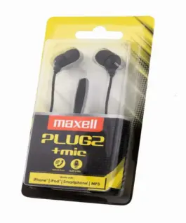 Alternative view of Слушалки  с микрофон MAXELL PLUGZ черна