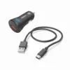 Зарядно за кола HAMA 12-24 V /USB-C 3A 19.5W + кабел 201615