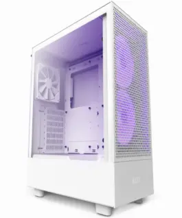 Кутия за компютър NZXT H5 Flow RGB Matte White Mid-Tower