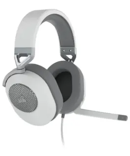 Геймърски слушалки с микрофон Corsair HS65 - White