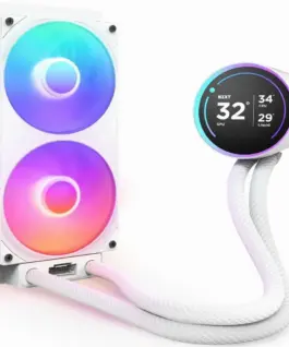 Alternative view of Охладител за процесор NZXT Kraken Elite 280 V2 RGB White LCD Display