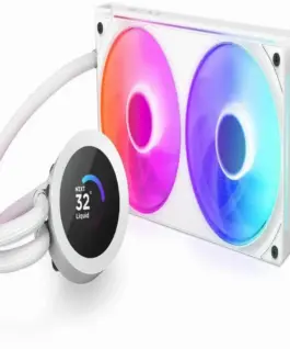 Alternative view of Охладител за процесор NZXT Kraken Plus 240 RGB LCD Display - White