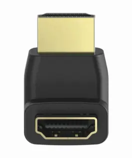 Адаптер HAMA 205164 HDMI мъжко - HDMI женско на 90° Черен