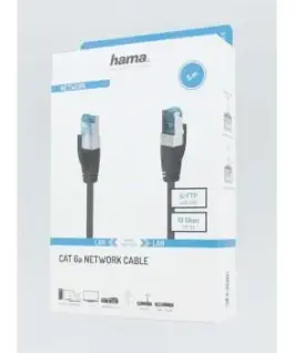 Alternative view of Мрежов кабел HAMA,S/FTP CAT 6a, 10 Gbit/s, S/FTP RJ-45-RJ45, 5 m, Черен