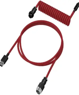 Alternative view of Кабел за клавиатура HyperX Coiled Cable USB-C Red-Black