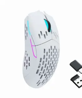 Alternative view of Геймърска мишка Keychron M1, Matte White Wireless