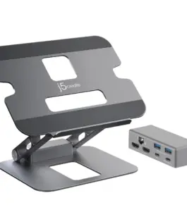 Alternative view of Поставка за лаптоп с докинг станция j5create JTS427, до 16", USB-C, HDMI, 4K