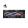 Геймърска Механична клавиатура Keychron V3 TKL Knob QMK Frosted Black Translucent Keychron K Pro Blue Switch