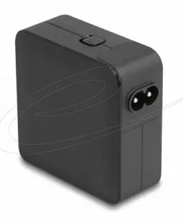 Alternative view of Delock Зарядно устройство GaN, 2 x USB-C, PD 65 W, адаптер за EU / US / UK