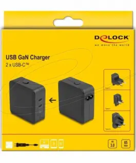 Delock Зарядно устройство GaN