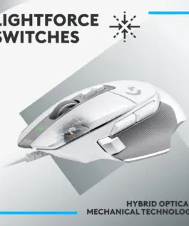 Alternative view of Геймърска мишка Logitech, G502 X, Оптична,  Жична, USB, Бяла