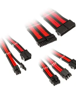 Alternative view of Комплект оплетени кабели Kolink Core, Black/Red