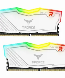 Памет за компютър Team Group T-Force Delta RGB White DDR4 - 16GB (2x8GB) 3200MHz