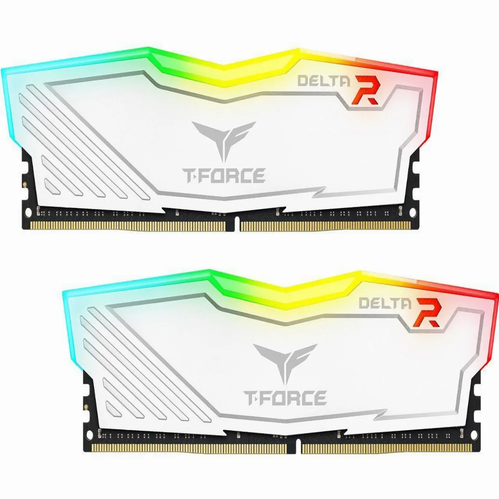 Памет за компютър Team Group T-Force Delta RGB White DDR4 - 16GB (2x8GB) 3200MHz