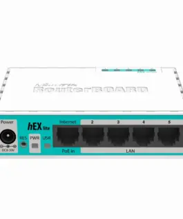 Alternative view of Рутер MiKrotik RB750R2, 10/100 Mbps, PoE, 64 MB, CPU 850MHz, Бял