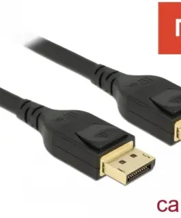 Alternative view of Кабел Delock, DisplayPort мъжко - DisplayPort мъжко, 3.0м, 8K 60 Hz, Черен