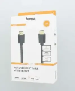 Alternative view of Кабел HAMA High-Speed, HDMI мъжко - HDMI мъжко, 4K, 18GB/s, Ethernet, 5 м, Позл. конектори, Черен