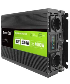 Инвертор GREEN CELL 12/220V DC/AC 2000W/4000W INVGCP2000LCD  LCD Чиста