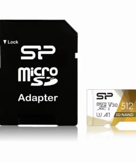 Alternative view of Карта памет Silicon Power Superior Pro, 512GB, microSDXC, Class 10, SD Adapter
