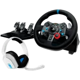 Alternative view of Геймпад LOGITECH G29 Driving Force Racing Wheel for PS + Astro A10 - WHITE