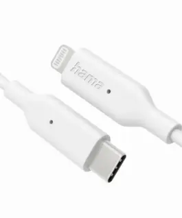 Alternative view of Кабел за зареждане/Дата HAMA, USB-C - Type-C/Lightning, 1м, бял