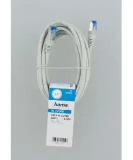 Alternative view of Мрежов пач кабел HAMA F/UTP, CAT 6, RJ-45 - RJ-45, 1Gbit/s, 3.0 m, Сив, Булк