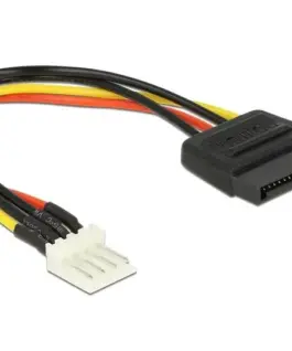 Кабел Delock Power Cable SATA 15 pin receptacle - 4 pin floppy male 15 см