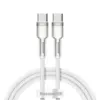 Кабел Baseus Cafule Series Type-C към Type-C 100W 1м бял CATJK-C02