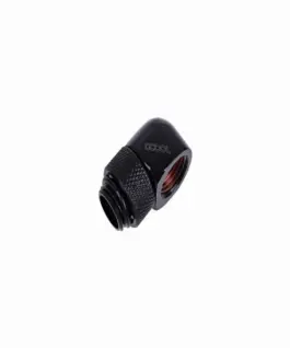 L-конектор Alphacool HF Въртящ се G1/4 външна към G1/4 вътрешна резба Черен