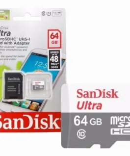 Карта памет SANDISK Ultra microSDHC UHS-I 64GB