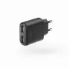 Зарядно HAMA 220V 2 x USB-A 12W Черен