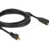 Delock Кабел mini DisplayPort 1.2 мъжки с винт към HDMI мъжки 4K активен 3