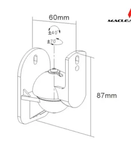 Alternative view of Maclean MC-526B audio bracket