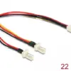 Кабел DeLock Molex 3 pin женско - 2 x Molex 3 pin мъжко (fan) 22 cm