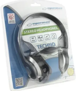 Esperanza слушалки AUDIO STEREO EH145K TECHNO черен