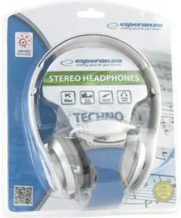 Esperanza слушалки AUDIO STEREO EH145W TECHNO бял