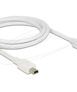 Кабел Delock EASY-USB-A 2.0 мъжко към USB Mini-B мъжко 1m  бял