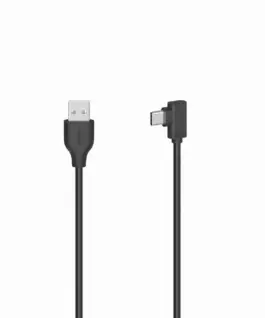 Кабел HAMA USB-C мъжко- USB A 90° 0.75 м USB 2.0 480Mbit/s Черен
