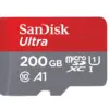 Карта памет SANDISK Ultra microSD UHS-I 200GB Class 10 U1 A1 100 Mb/s + SD Adapter