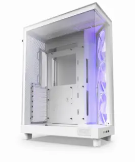Alternative view of Кутия за компютър NZXT H6 Flow RGB Matte White - Middle Tower