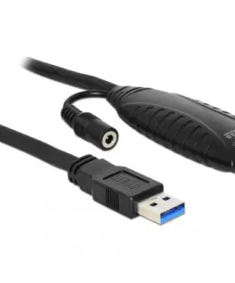 Alternative view of Удължителен кабел DeLock, Активен, USB-A мъжко - USB-A женско, USB 3.0, 10 м