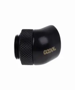 Alternative view of Ъглов адаптер Alphacool Eiszapfen, 45°, G1/4 външна към G1/4 вътрешна резба, Черен мат
