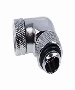 Alternative view of Ъглов адаптер Alphacool Eiszapfen, 90°, G1/4 външна към G1/4 вътрешна резба, Сребрист